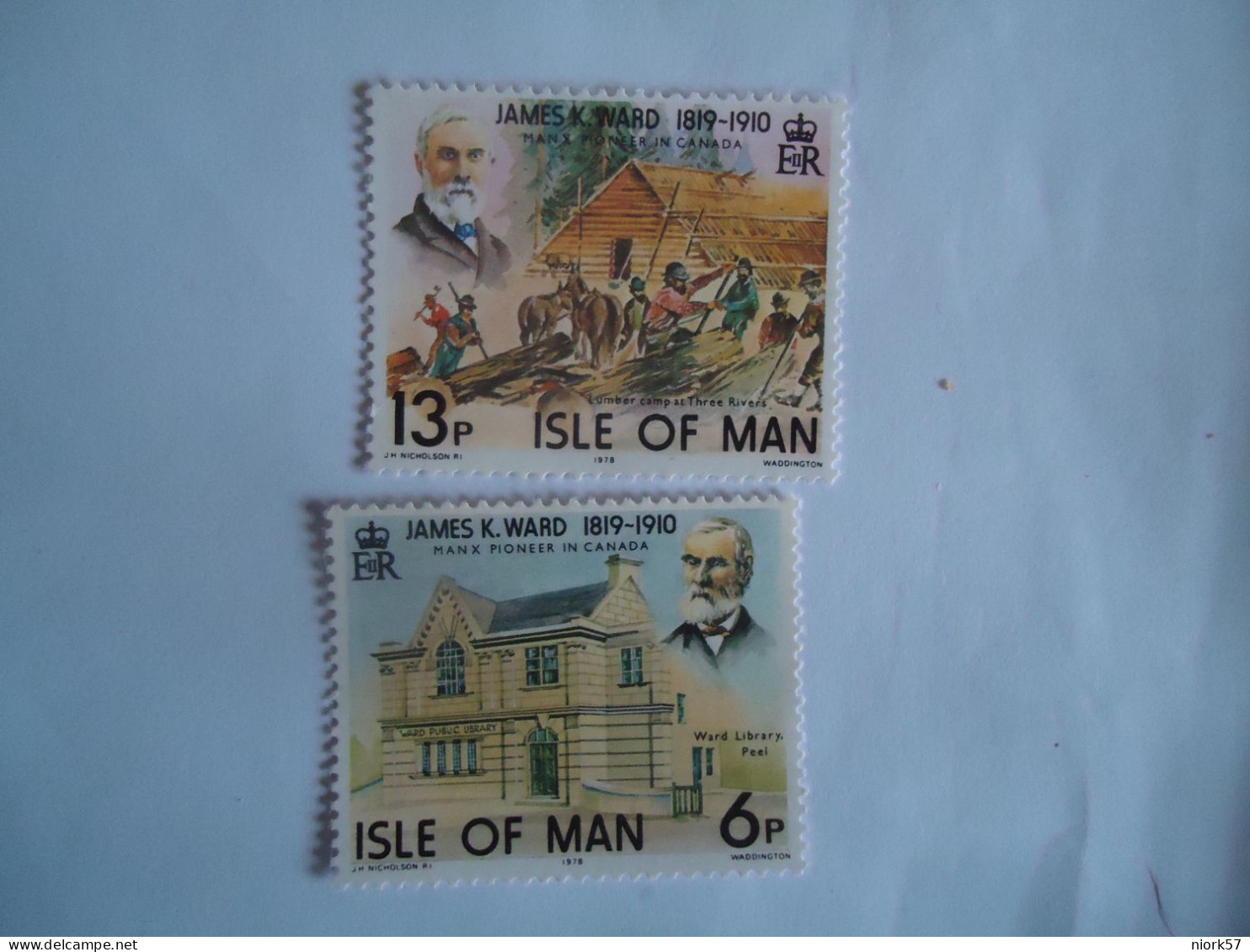 ISLE OF MAN  2 MNH STAMPS PEOPLES - Isla De Man