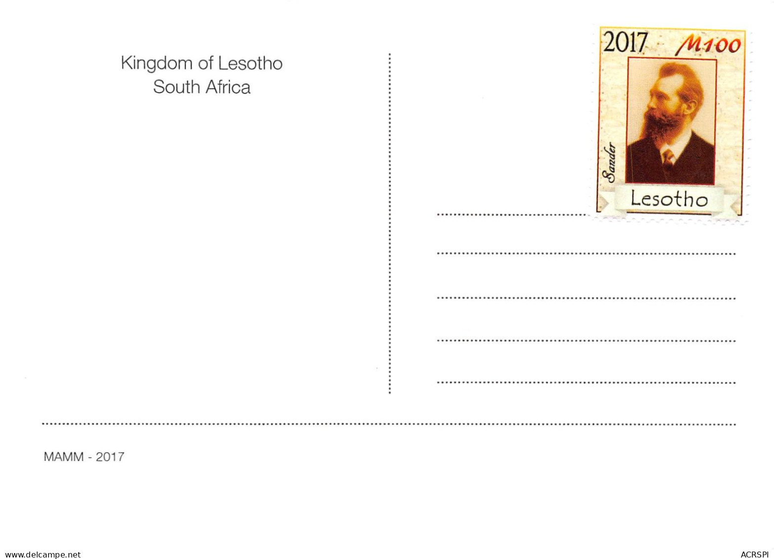 LESOTHO Lessouto  Vue Générale Aérienne Panoramique De La Capitale  Carte Vierge Non Circulé (Scans R/V) N° 84 \MP7102 - Lesotho