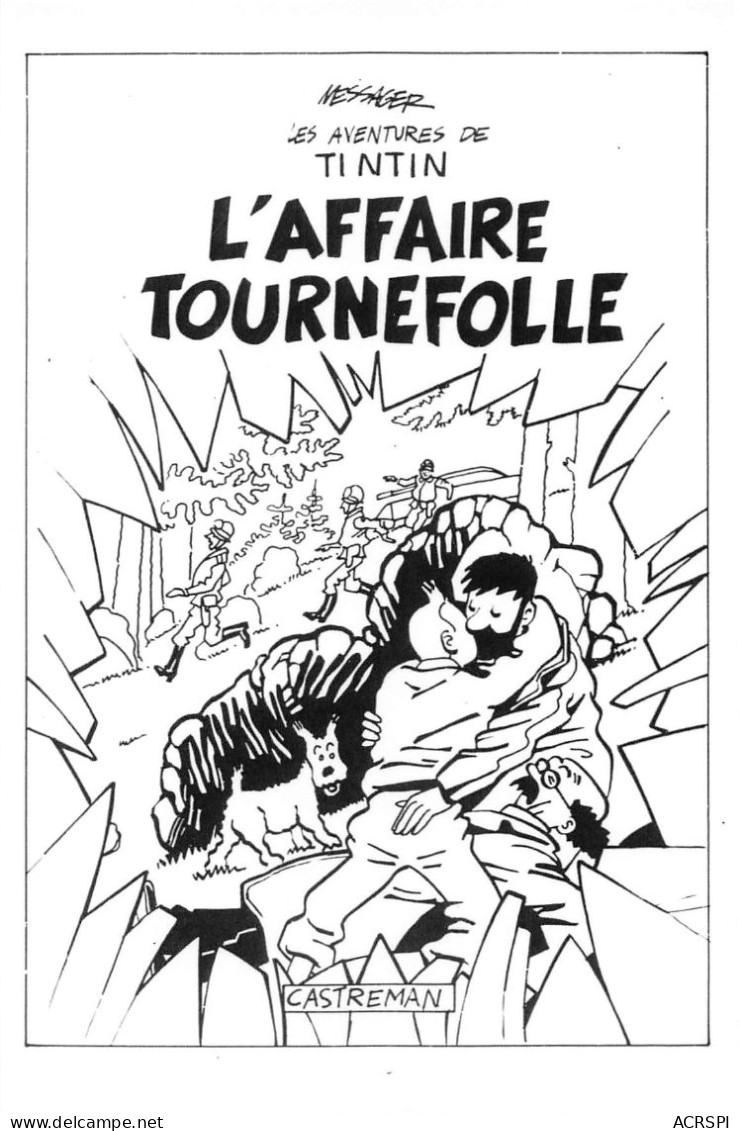 TINTIN L'affaire Tournefolle Castreman Messager Dos Vierge Non Voyagé  (2 Scans) N° 7 \MP7115 - Comics