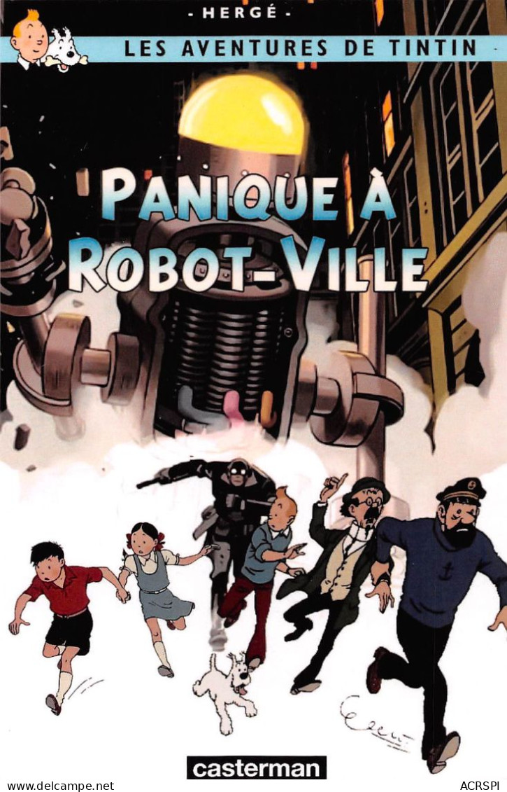 TINTIN Panique à Robot-Ville Casterman Dos Vierge Non Voyagé  (2 Scans) N° 9 \MP7114 - Comics