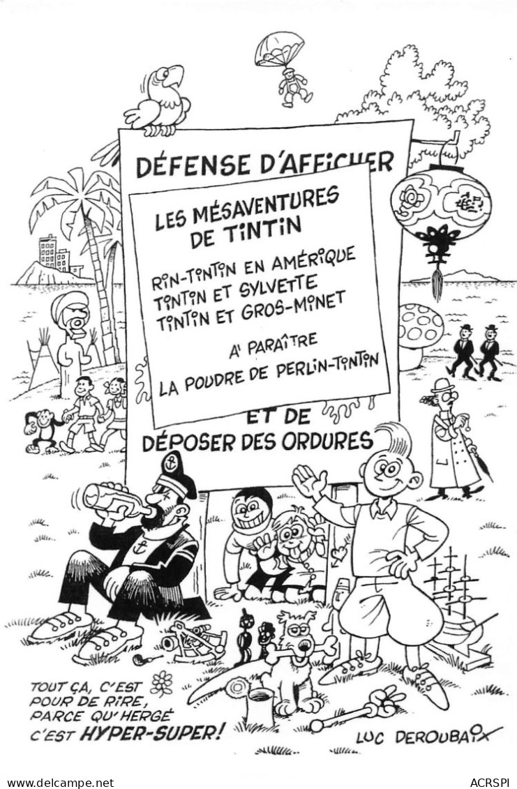 TINTIN La Poudre De Perlin-tintin Luc DEROUBAIX Casterman Dos Vierge Non Voyagé  (2 Scans) N° 7 \MP7114 - Comics