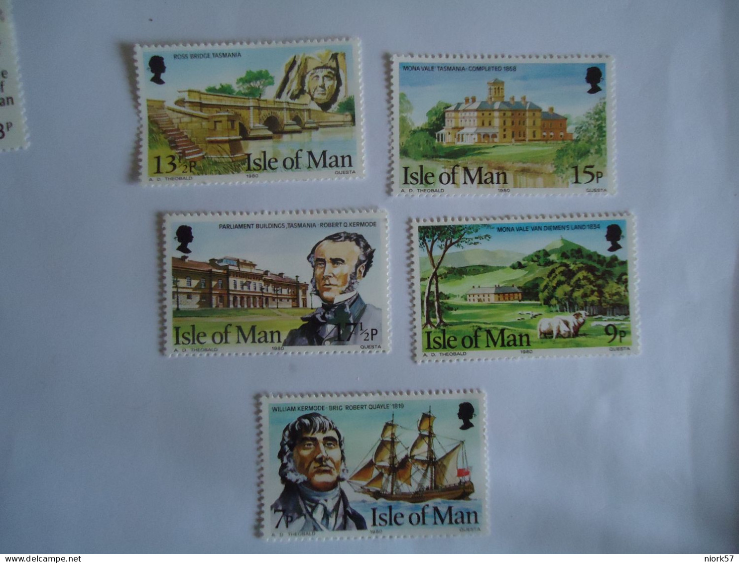 ISLE OF MAN  SET 5  STAMPS 1980 LANDSCAPES 1980 - Isola Di Man