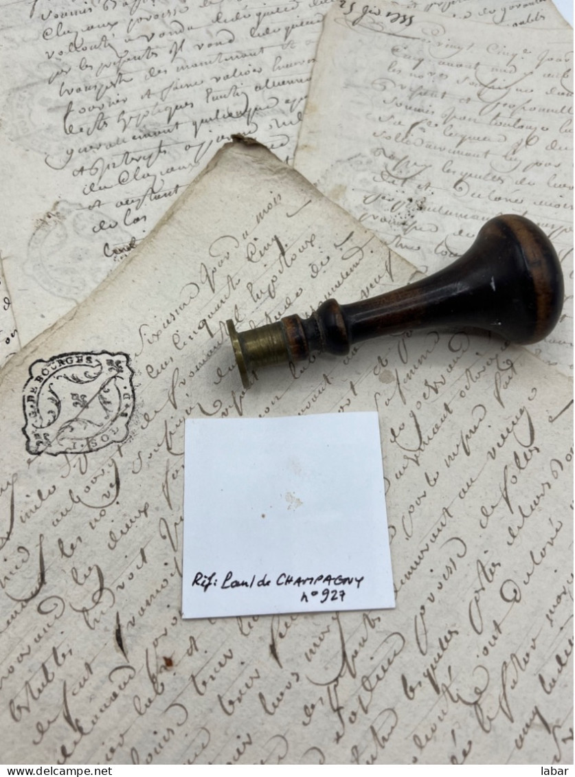 CACHET CIRE ANCIEN - Sigillographie - SCEAUX - WAX SEAL - V 1855 Jules PAUTET Du ROSIER - Cachets