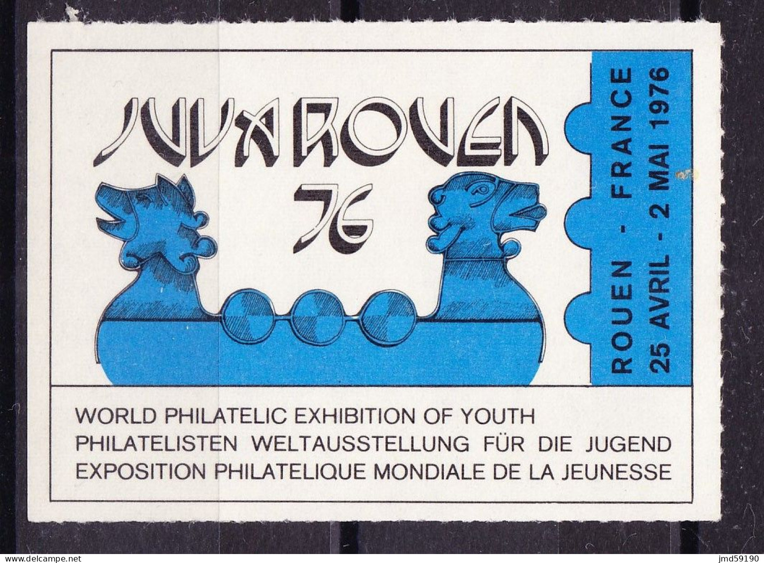 Vignette** - Exposition Philatélique Mondiale De La Jeunesse ROUEN 76 - Briefmarkenmessen