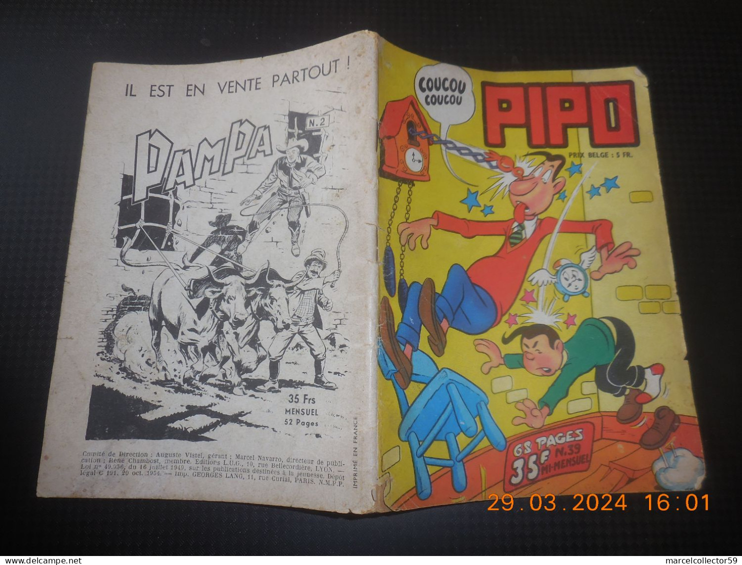 Pipo N°39 Année 1954 Be - Petit Format