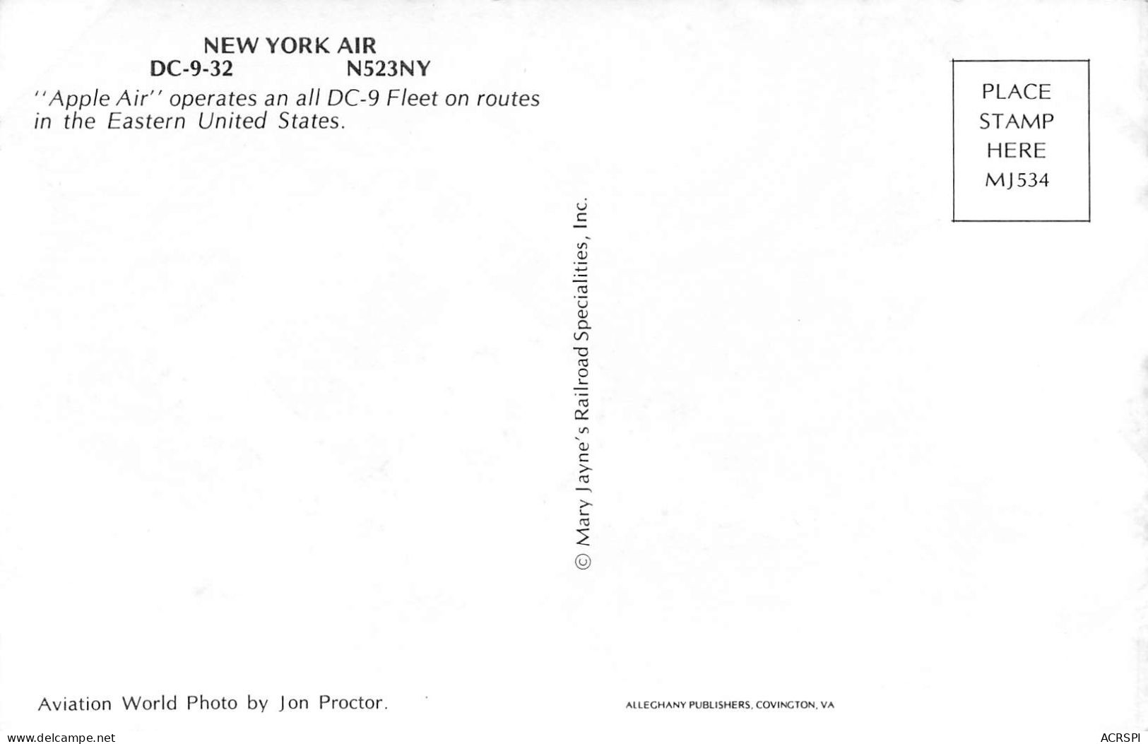 McDonnell Douglas DC-9-32   NEW YORK AIR  (Scan R/V) N° 38 \MP7159 - 1946-....: Modern Era