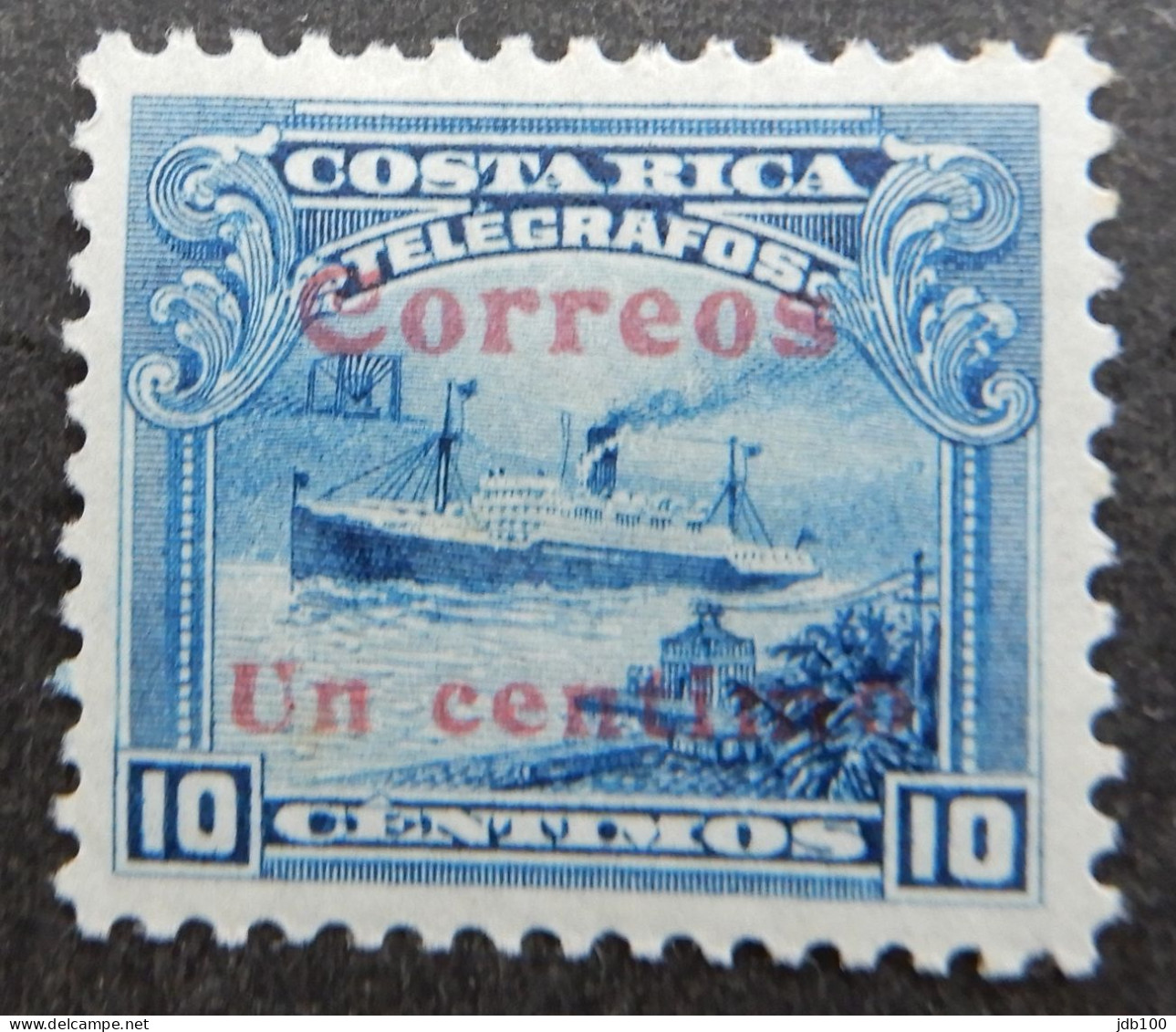 Costa Rica 1911 (3) Telegrafos Surcharded Un Centimo - Costa Rica