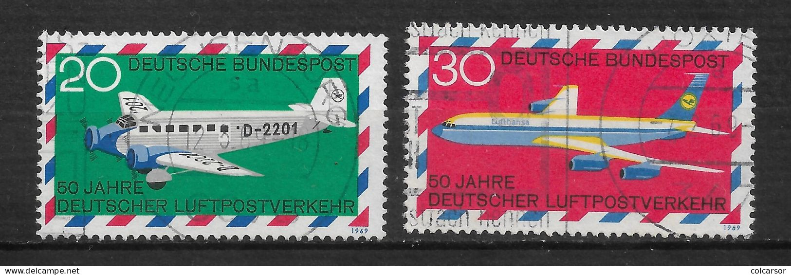 ALLEMAGNE FÉDÉRALE  N° 1-2     P AÉRIENNE " - Timbres