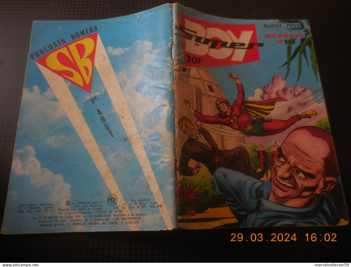 Super Boy N°119 Année 1959 Be - Piccoli Formati