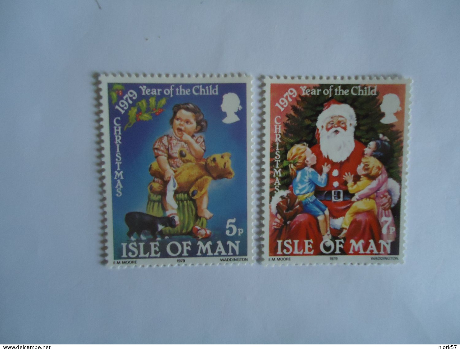 ISLE OF MAN MNH 2   STAMPS  YEAR CHILD 1979  SANTA CLOUS - Isola Di Man