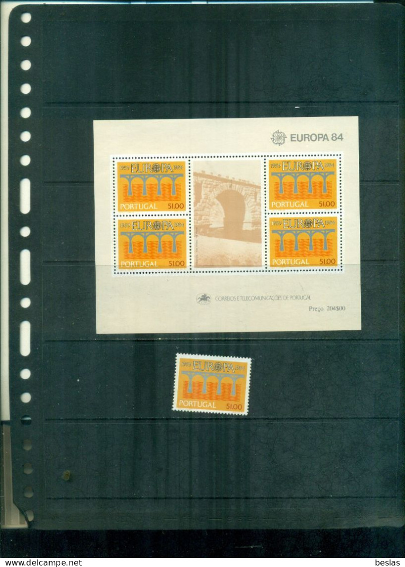 PORTUGAL  EUROPA 84 1 VAL + BF NEUFS A PARTIR DE 2 EUROS - Unused Stamps