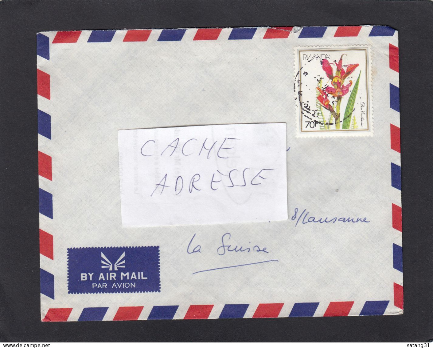 LETTRE AVEC TIMBRE "ORCHIDEE, DISA ERUBESCENS". - Covers & Documents