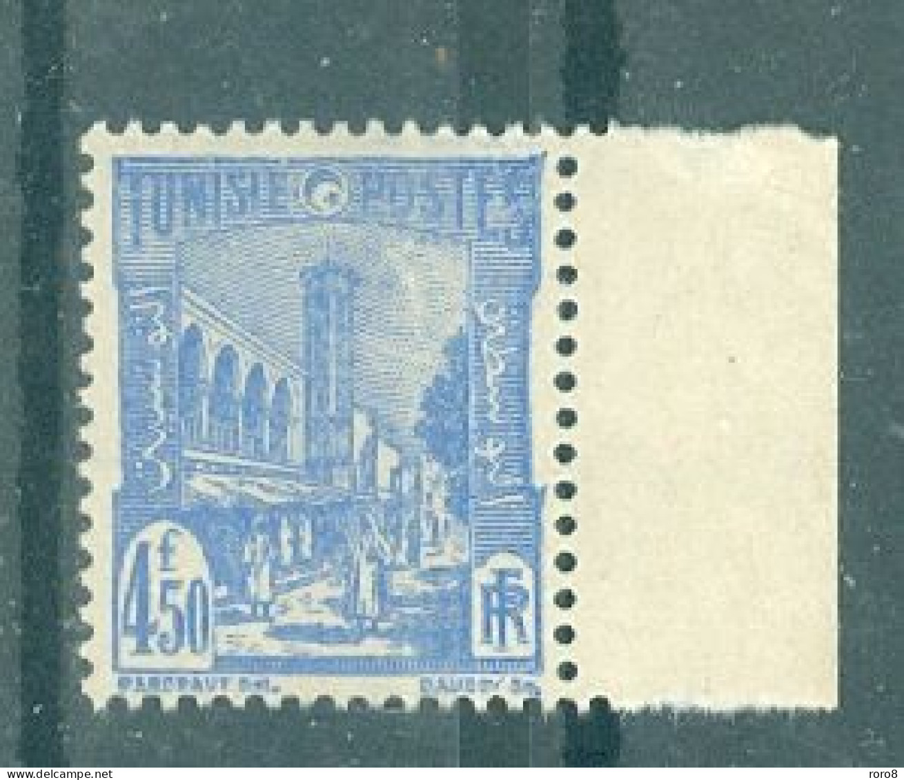 TUNISIE - N°287A** MNH SCAN DU VERSO. Types De 1926-28.  Bord De Feuille. - Nuevos