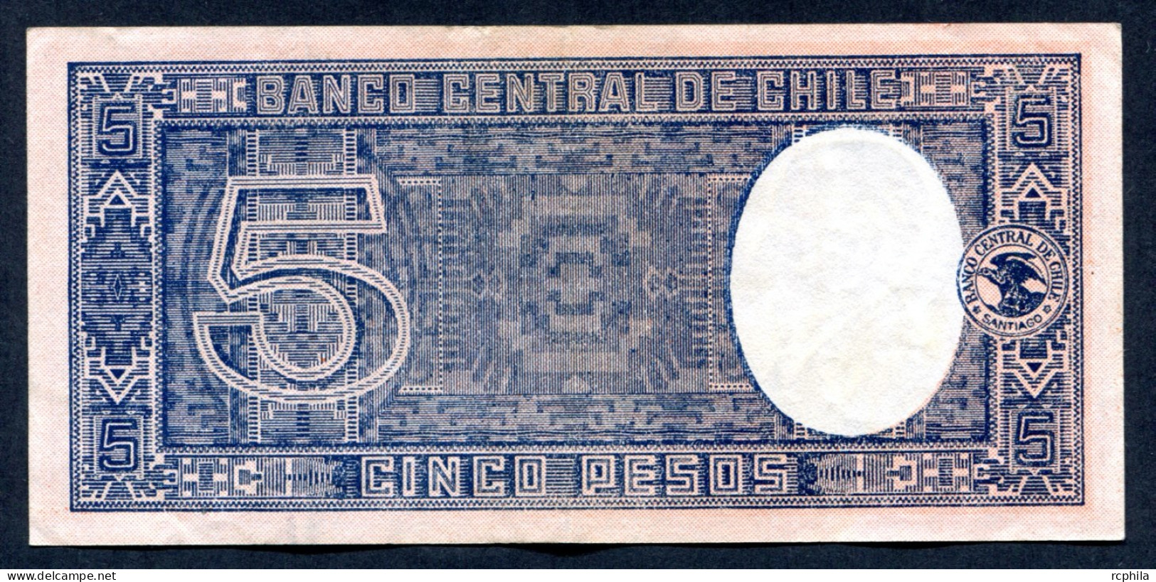 RC 27392 CHILI BILLET DE 5 PESOS - Cile