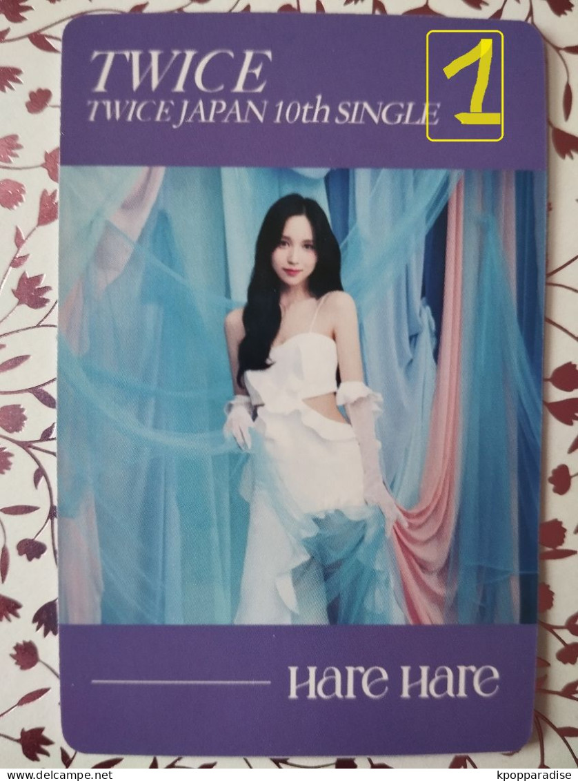 Photocard K POP Au Choix  TWICE Hare Hare Japan 10th Single Mina - Varia