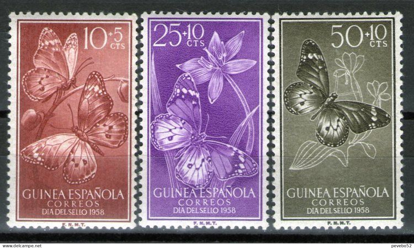 SPAINISH GUINEA 1958 - Stamp Day - Butterflies, African Monarch MNH - Spaans-Guinea