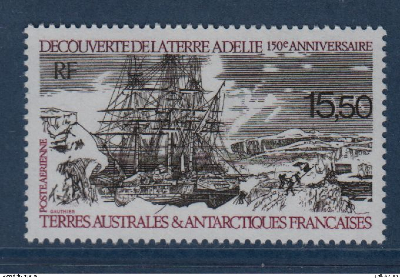 TAAF, **, Yv PA111, Mi 267, SG 267, 150e Anniversaire De La Découverte De La Terre Adélie, - Airmail