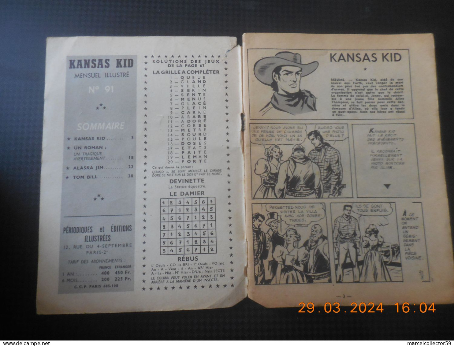 Kansas Kid N°91 Année 1958 Be - Kleinformat