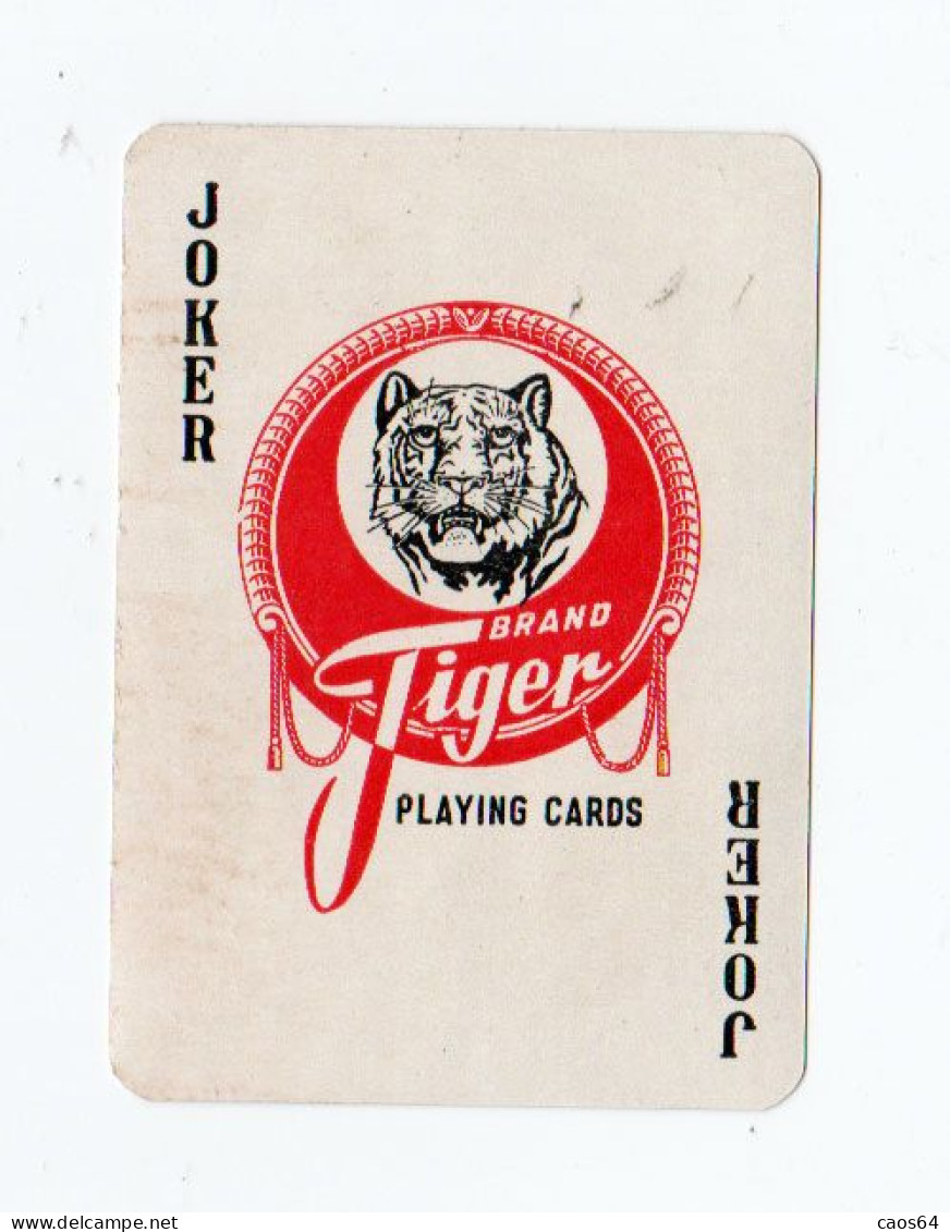 JOKER JOLLY  CARTA DA GIOCO Tiger Vintage 8,5 X 5 Cm - Barajas De Naipe