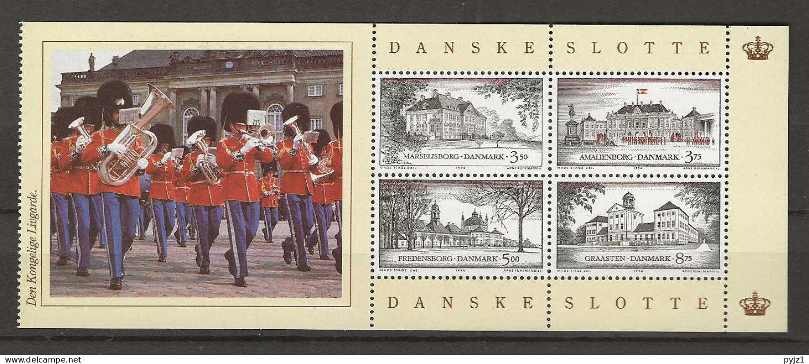 1994 MNH Denmark, Booklet Pane - Blokken & Velletjes