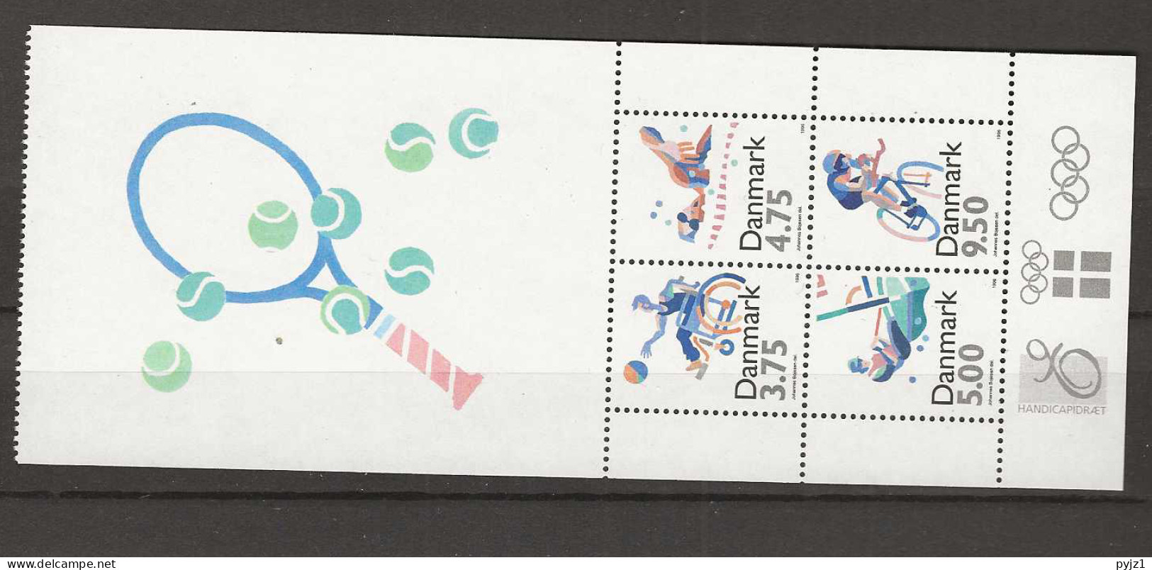 1996 MNH Denmark, Booklet Pane - Blocks & Sheetlets