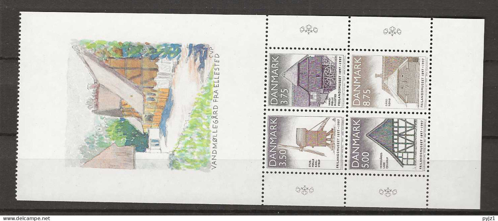 1997 MNH Denmark, Booklet Pane - Blocks & Sheetlets