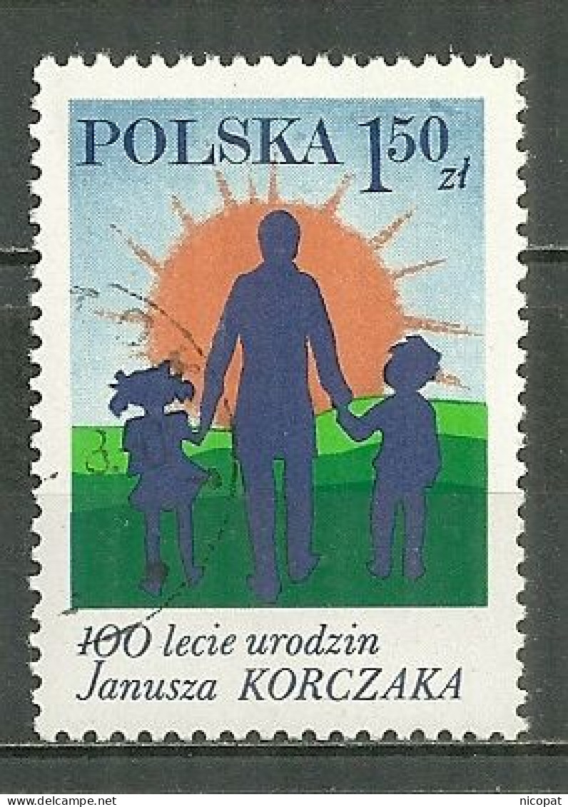 POLAND Oblitéré 2400 Centenaire De La Naissance De Janusz Korczak écrivain Pédagogue Médecin Santé Médecine - Used Stamps