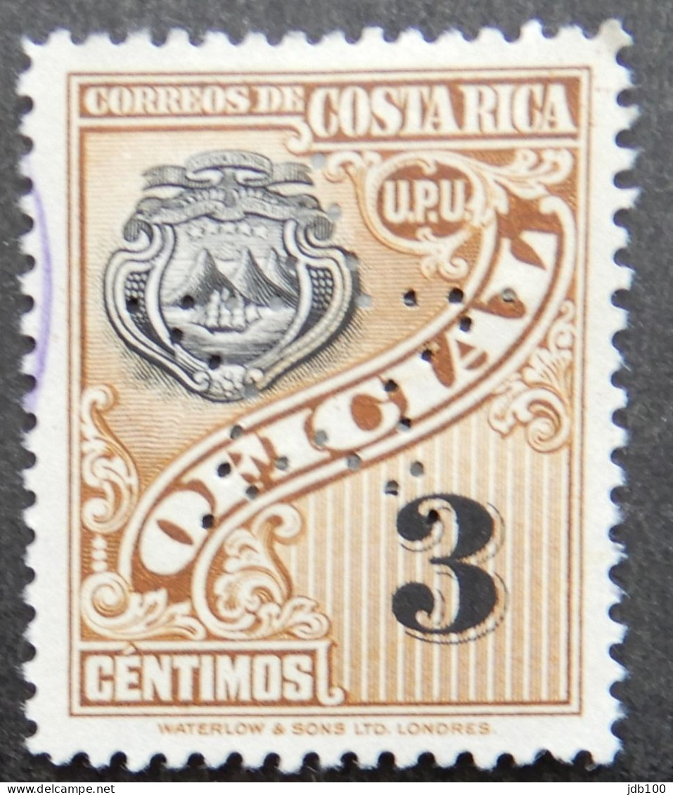 Costa Rica 1926 (2b) Armoires Scott With Star Perforation - Costa Rica