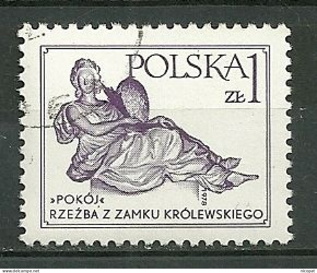 POLAND Oblitéré 2405 Art Polonais Paix Et Justice Sculpture Chateau Royal Varsovie - Used Stamps