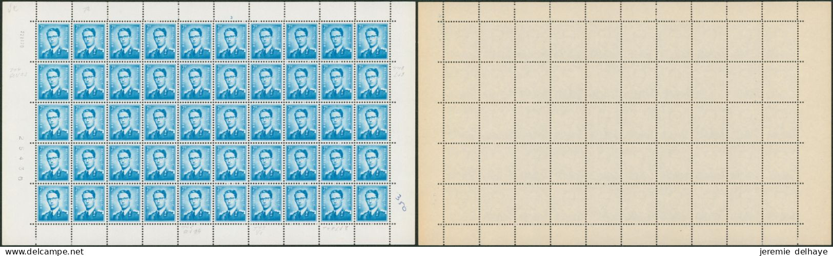 Baudouin à Lunettes - N°1069B En Petite Feuille De 50 TP** Neuf Sans Charnières (MNH) Pl N°3 - 1953-1972 Lunettes