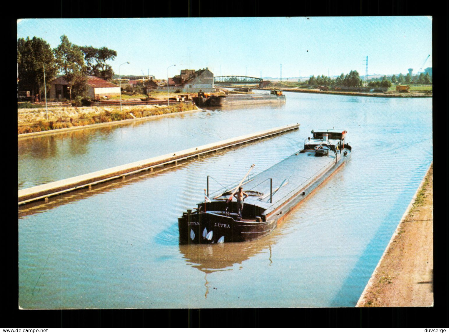 59 Nord Courchelettes Le Canal De La Sensee Avec Peniche " Lufra " - Binnenschepen