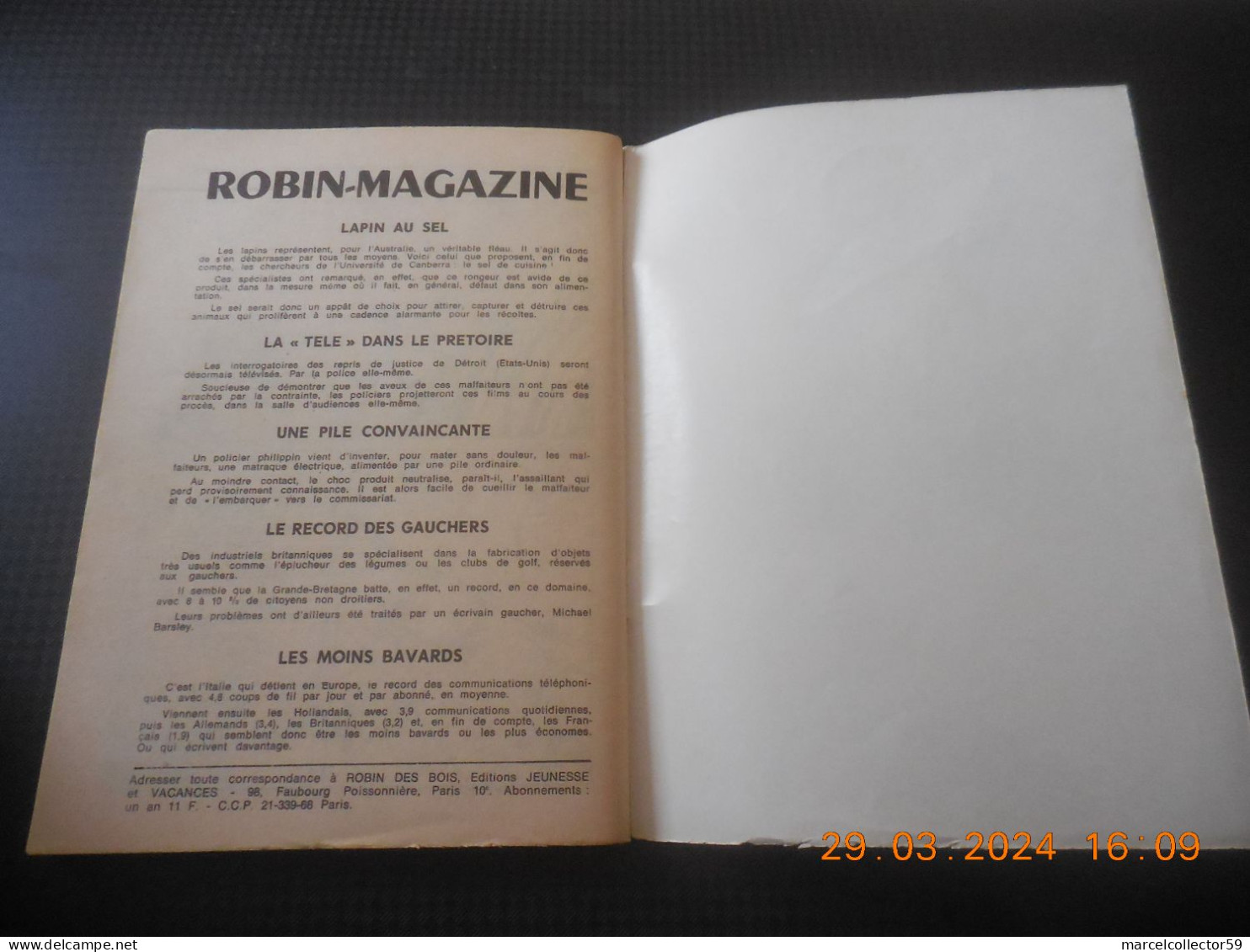 Robin Des Bois N°32 Année 1967 Be - Kleinformat