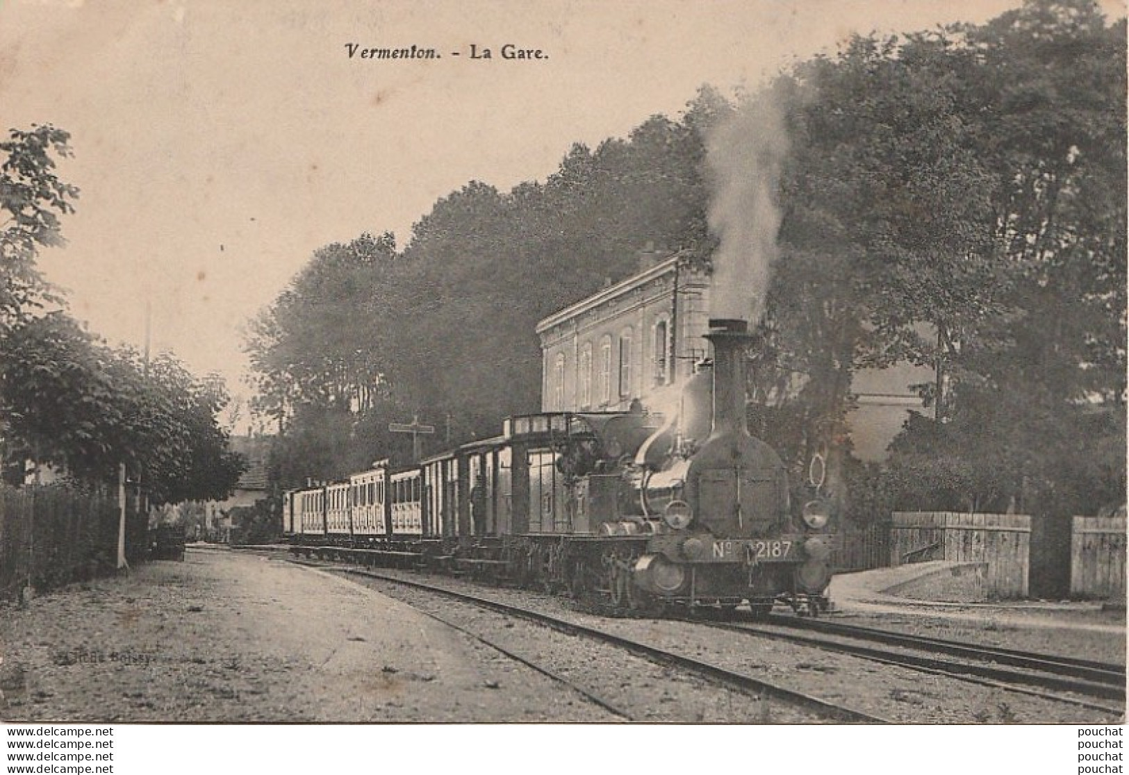 U14-89) VERMENTON - LA GARE - (TRAIN VAPEUR - LOCOMOTIVE - 2 SCANS ) - Vermenton