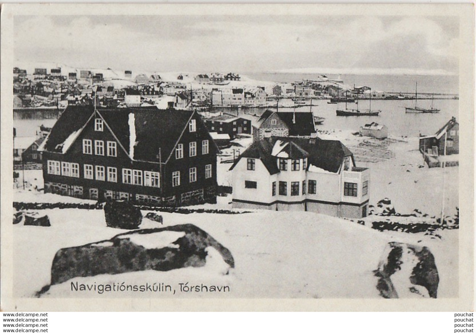  U7- FEROE ISLAND -  NAVIGATIONSSKULIN TORSHAVN - ( JACOBSENS BOKAHANDIL - A. JOENSEN ,  TORSHAVN  - 2 SCANS ) - Féroé (Iles)