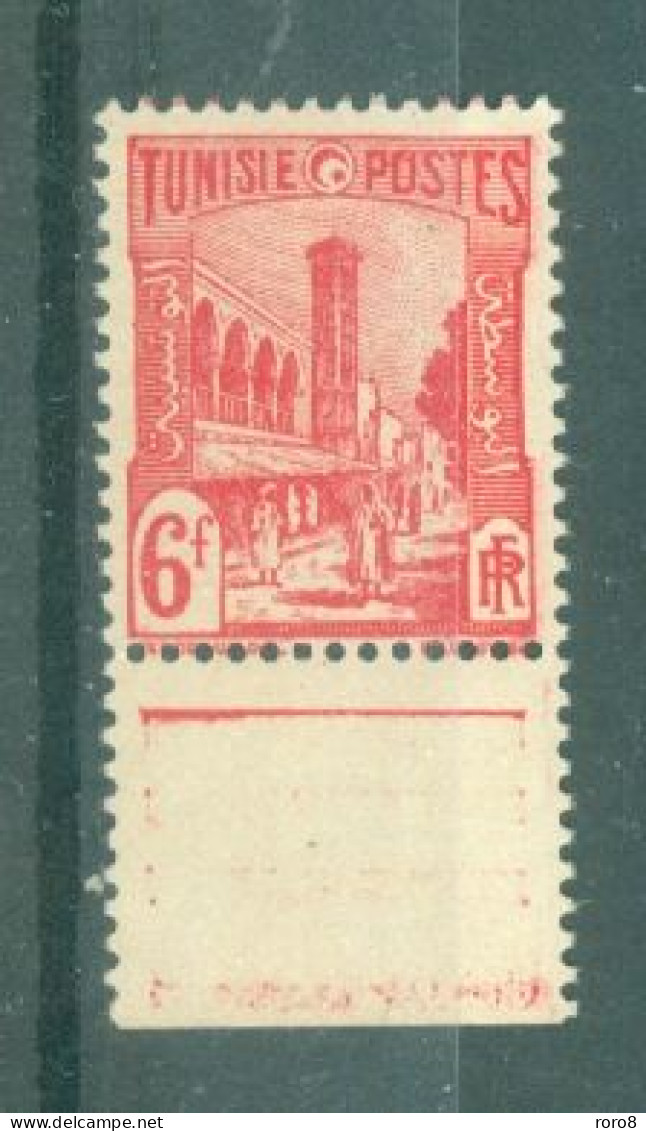 TUNISIE - N°290A** MNH SCAN DU VERSO. Types De 1926-28.  Bas De Feuille. - Ungebraucht