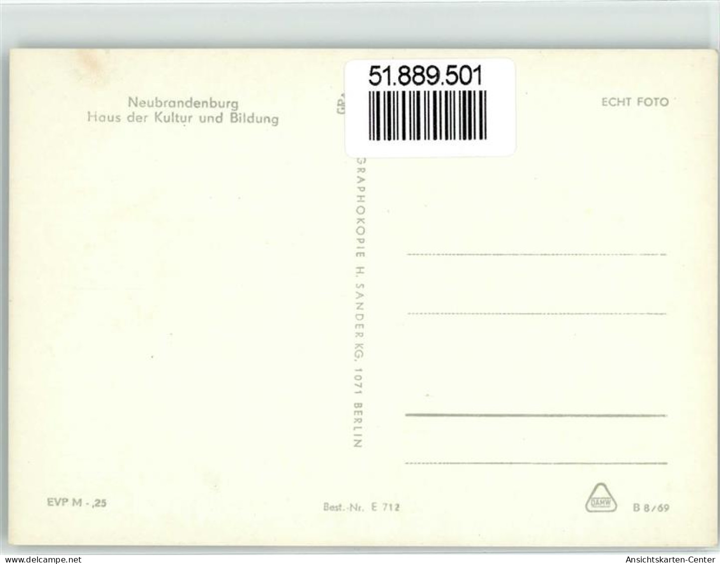 51889501 - Neubrandenburg , Meckl - Neubrandenburg
