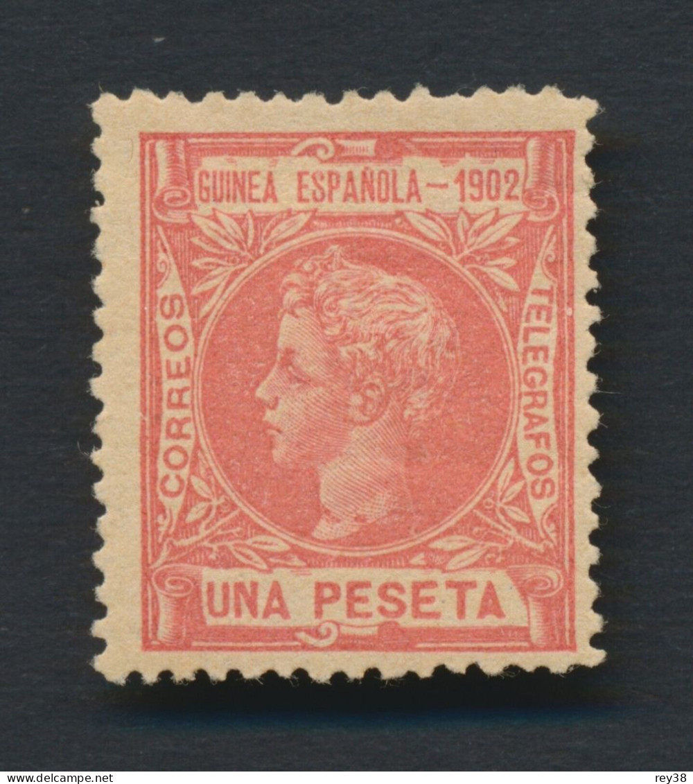 GUINEA 1902. 1 PESETA. MLH* - Guinée Espagnole