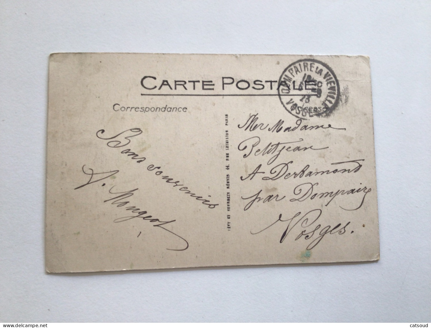 Carte Postale Ancienne (1923) Vittel La Chapelle Saint-Louis - Vittel
