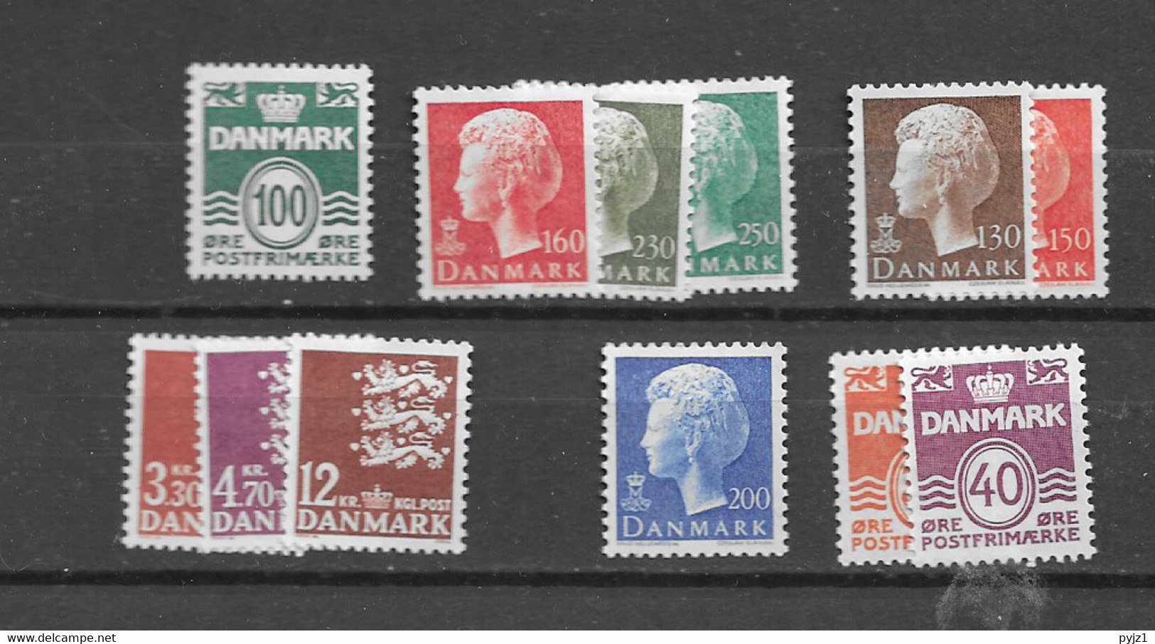 1981 MNH Danmark, Michel 718-21, 723-27, 732, 744-45  Postfris** - Ongebruikt