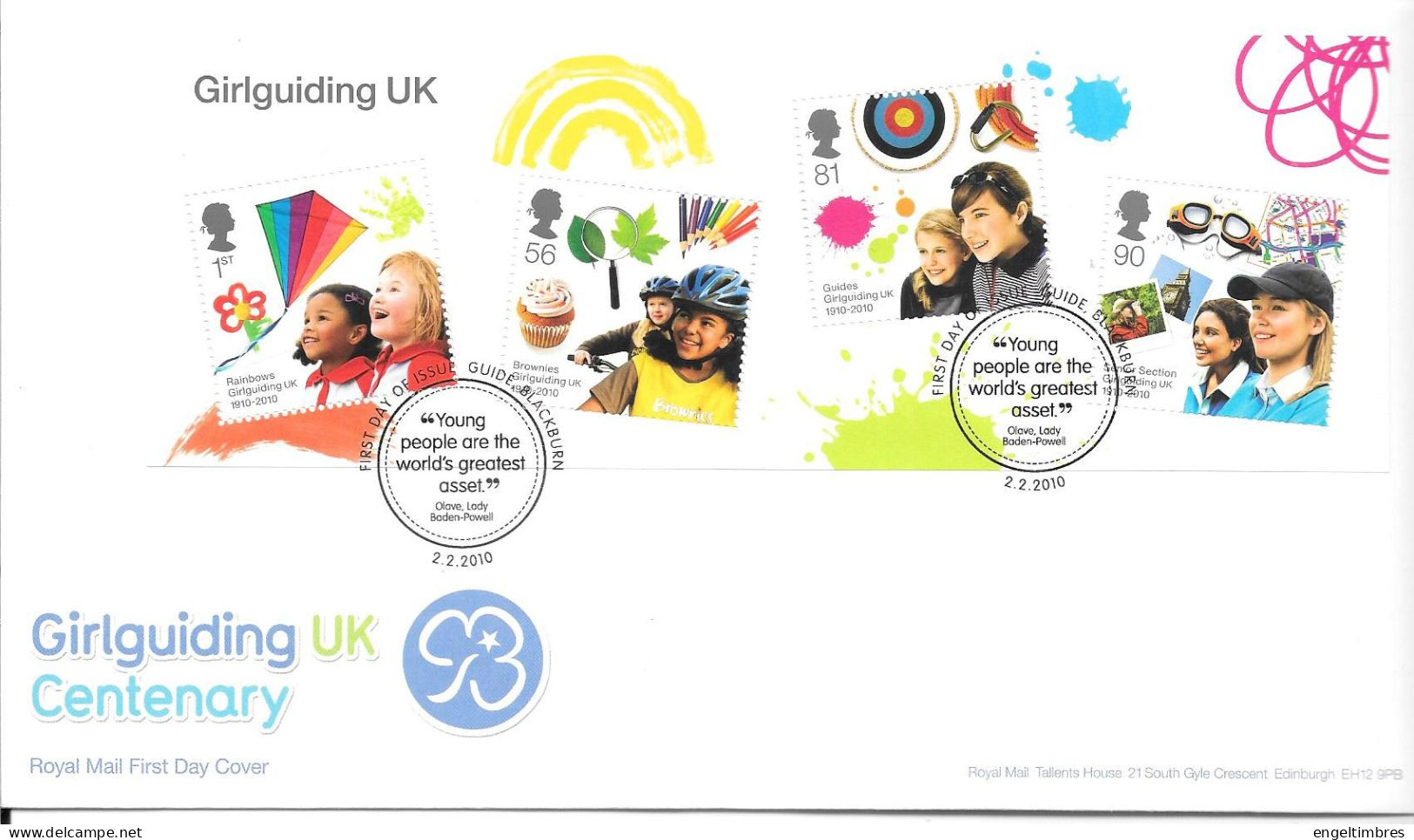 GB - 2010  Girlguiding Minisheet  FDC Or  USED  "ON PIECE" - SEE NOTES And Scans - Oblitérés