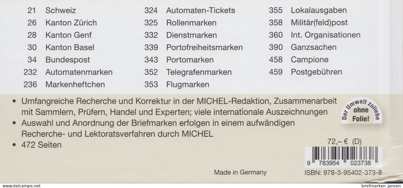 Michel Spezial-Katalog Schweiz 2021/2022, 39. Auflage (kleiner Trasportschaden) - Österreich