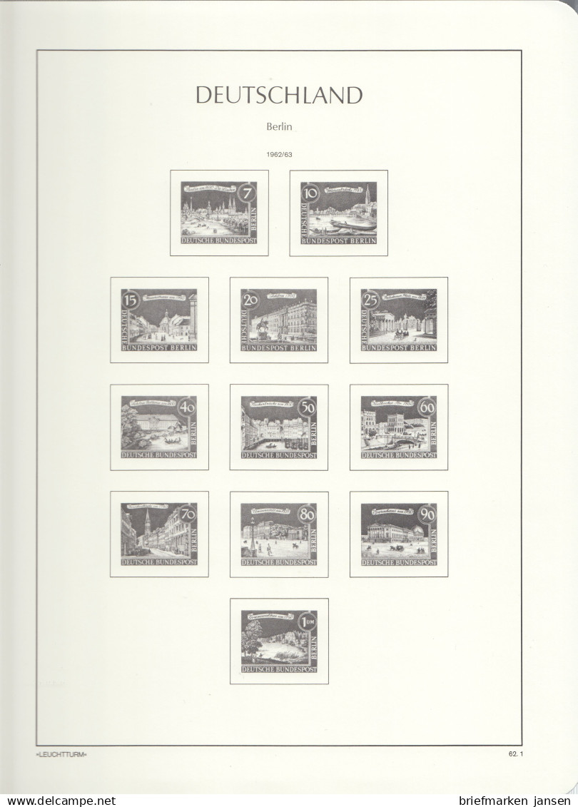 Leuchtturm Vordruckblatter Berlin 1960-1969 OHNE Klemmtaschen  - Pré-Imprimés