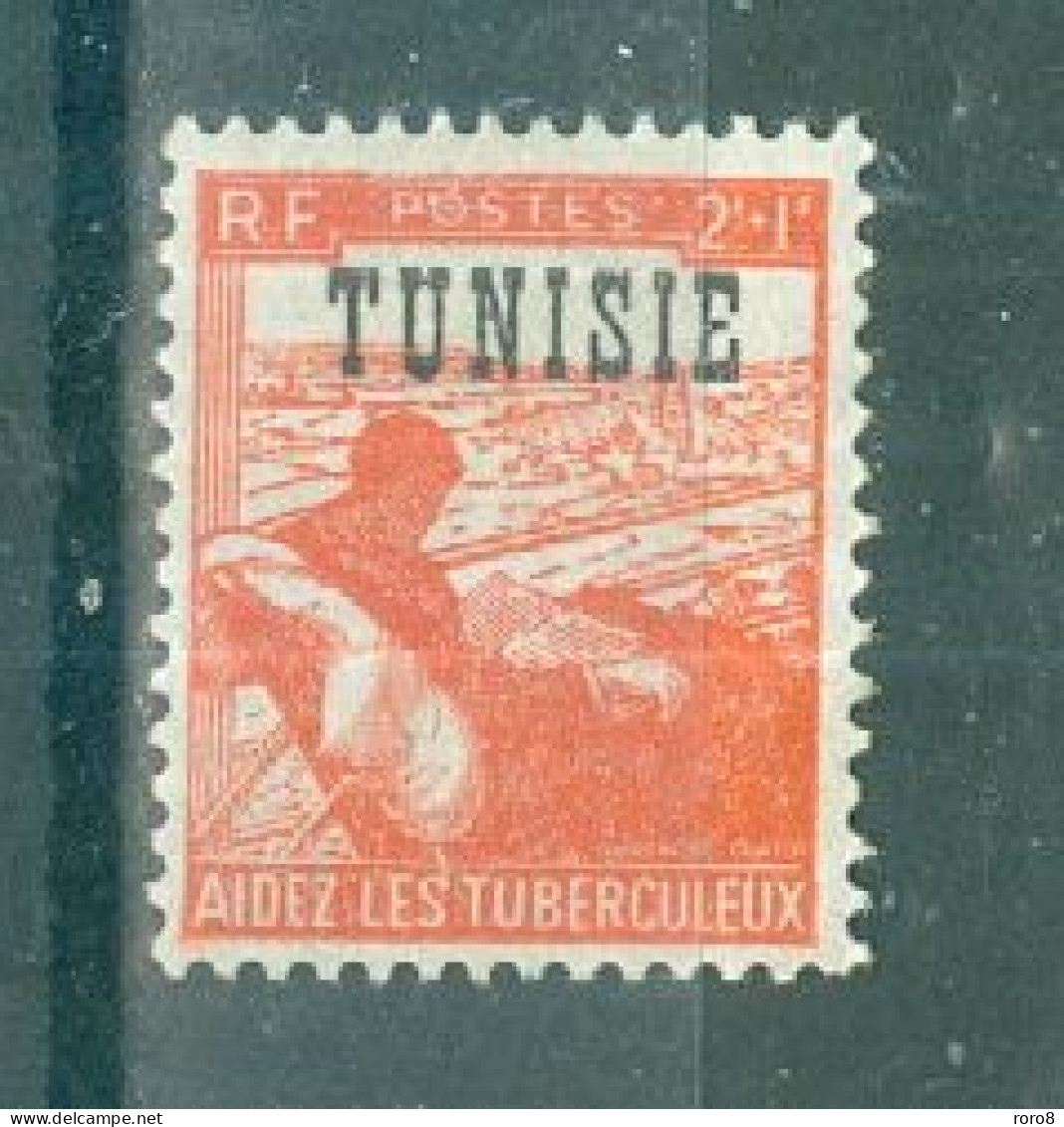 TUNISIE - N°299** MNH SCAN DU VERSO. Timbre De France Surchargé. - Nuovi