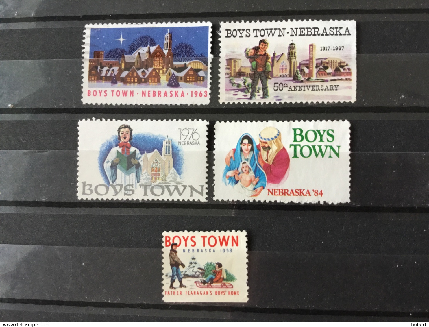 Vignette Boys Town Nebraska 1958-63-67-76-84 - Plaatfouten En Curiosa