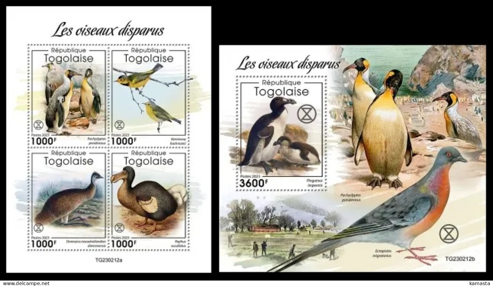 Togo  2023 Extinct Birds. (212) OFFICIAL ISSUE - Vor- U. Frühgeschichte