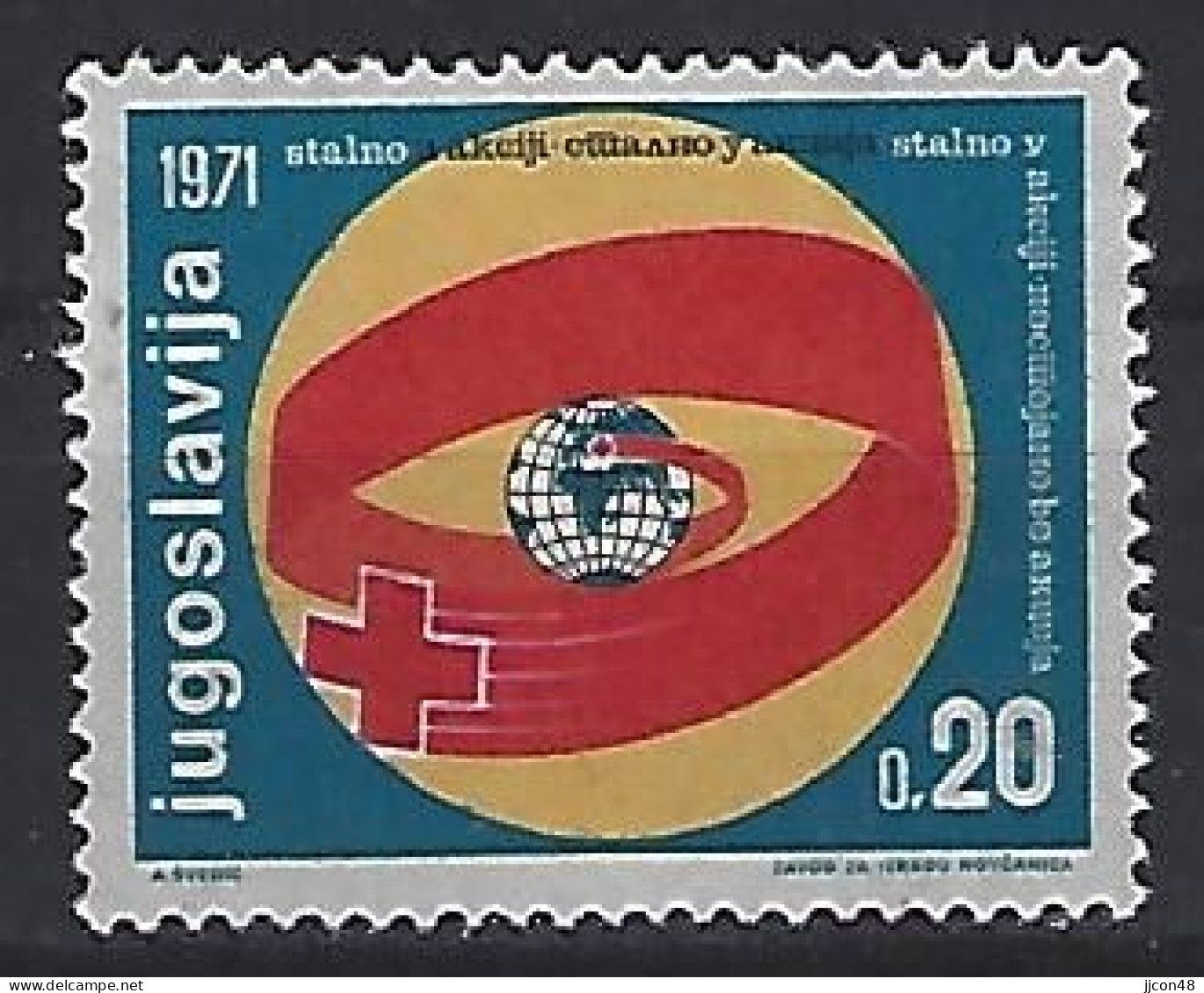 Jugoslavia 1971  Zwangszuschlagsmarken (**) MNH  Mi.40 - Beneficiencia (Sellos De)