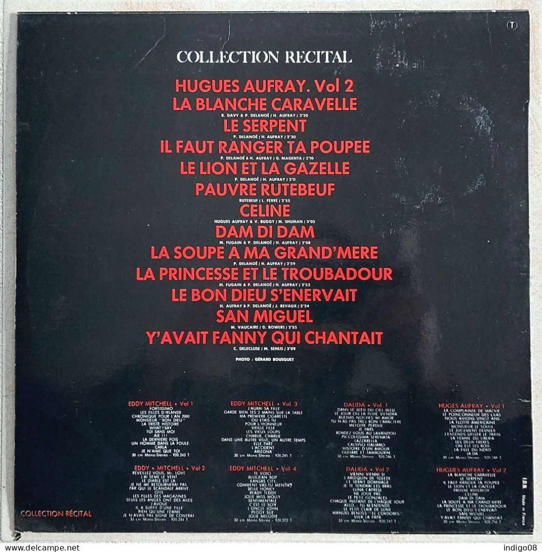 LP 33 Hugues Aufray – Collection Recital Vol. 2 - Otros - Canción Francesa