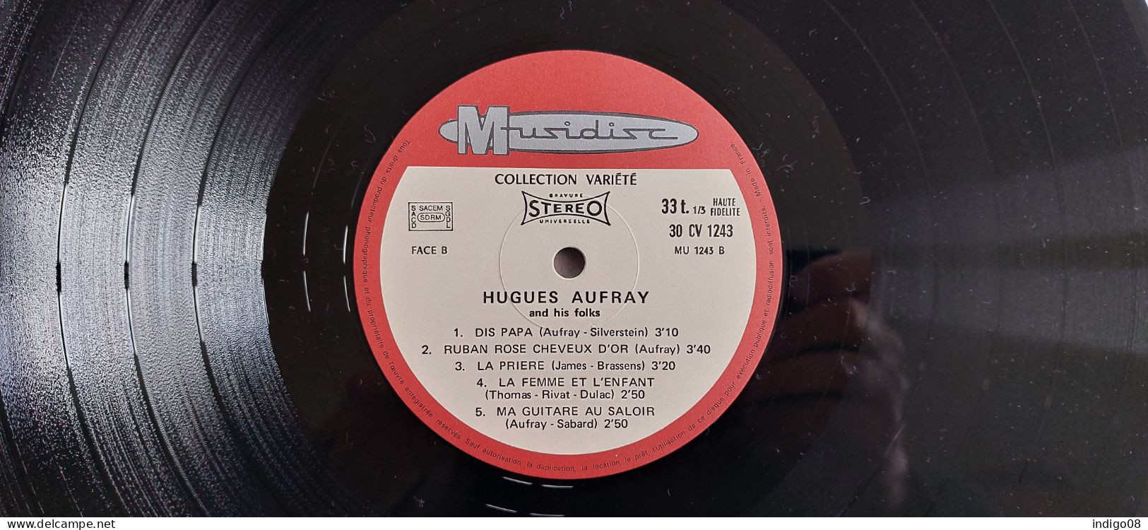 LP 33 Hugues Aufray & His Folks - Andere - Franstalig