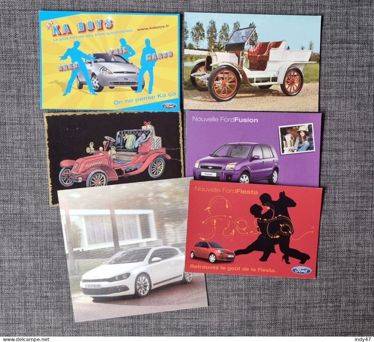 LOT 06 CARTES POSTALES -  VOITURES - AUTOMOBILES - Collections & Lots