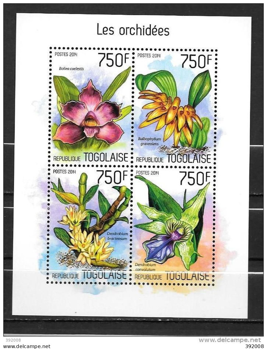 19 - TOGO - 3872 à 3875**MNH - Orquideas